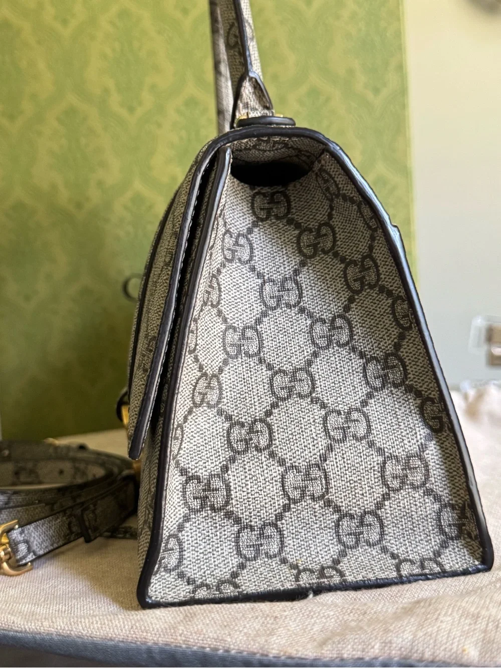 Gucci x Balenciaga Hacker Project Small Hourglass GG Supreme Top Handle